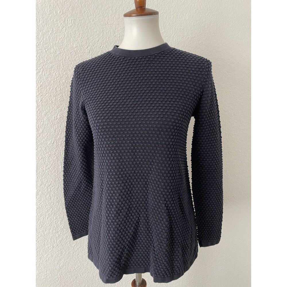 COS Pullover Top Textured Stretch Knit